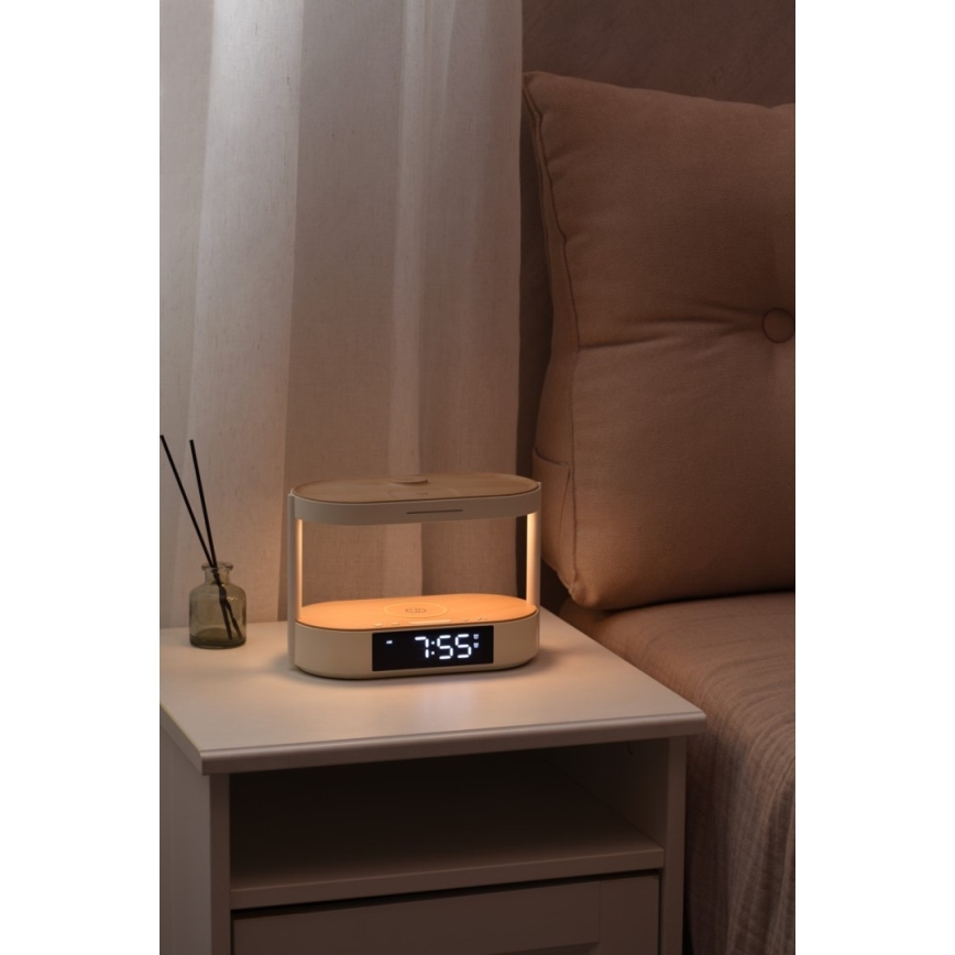 Immax NEO 09111L - dimeriuojama LED stalinė lempa su žadintuvu ir įkrovimu TRIPLE DOCK LED/1,5W/5V