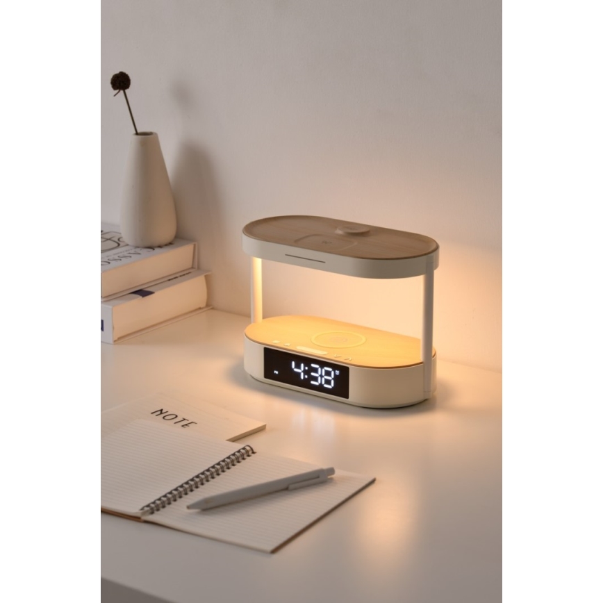 Immax NEO 09111L - dimeriuojama LED stalinė lempa su žadintuvu ir įkrovimu TRIPLE DOCK LED/1,5W/5V