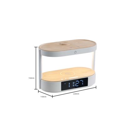 Immax NEO 09111L - dimeriuojama LED stalinė lempa su žadintuvu ir įkrovimu TRIPLE DOCK LED/1,5W/5V