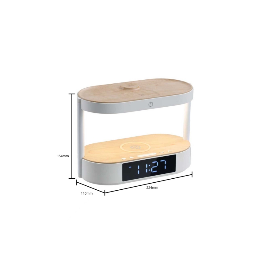 Immax NEO 09111L - dimeriuojama LED stalinė lempa su žadintuvu ir įkrovimu TRIPLE DOCK LED/1,5W/5V