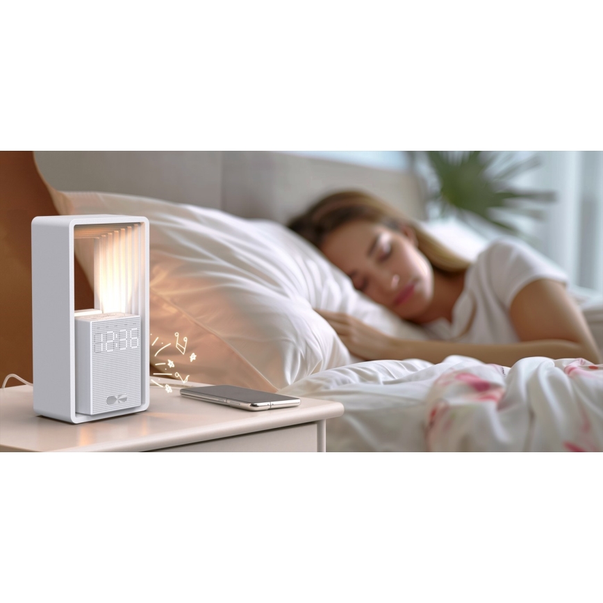 Immax NEO 09113L - stalinė LED lempa CALM su žadintuvu ir įkrovimu LED/3,5W/5V