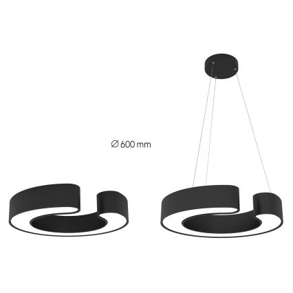 Immax NEO 7133 - LED SMART Pritemdomas lubinis šviestuvas CÉČKO LED/52W/230V + nuotolinio valdymo pultas 60 cm Tuya ZigBee