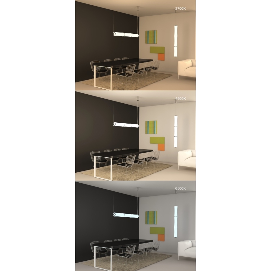 Immax NEO - LED Pritemdomas, ant virvės kabinamas, lubinis šviestuvas BAMBOOS LED/45W/230V 135 cm baltas Tuya