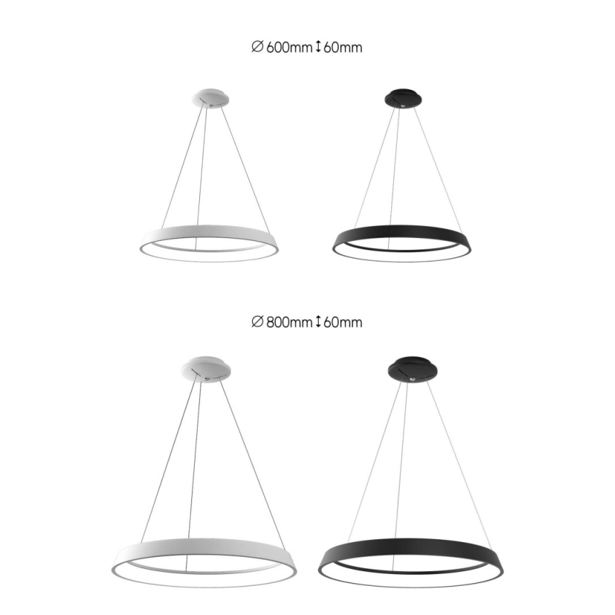 Immax NEO - LED Pritemdomas, ant virvės kabinamas, lubinis šviestuvas LIMITADO LED/48W/230V 80 cm baltas Tuya