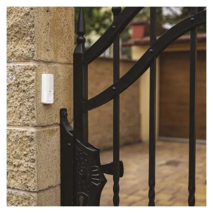 Įmontuojamas belaidis durų skambutis 230 V + 1 x CR2032, baltas