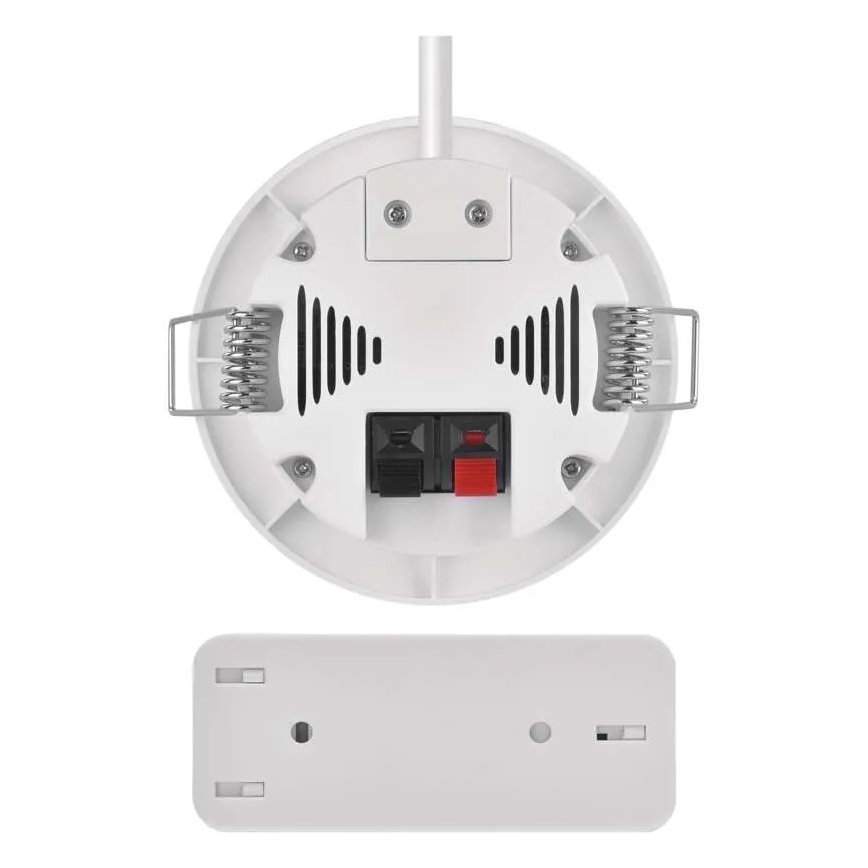 Įmontuojamas belaidis durų skambutis 230 V + 1 x CR2032, baltas