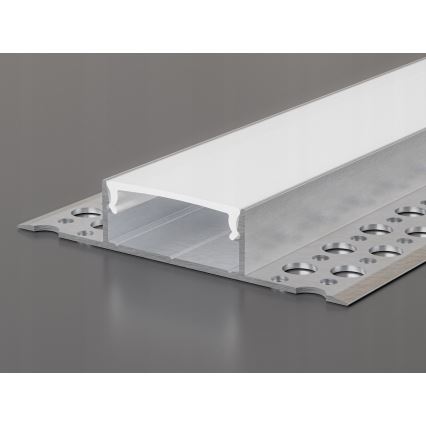 Įmontuojamas profilis LED juostoms, 1 m, sidabrinis/baltas