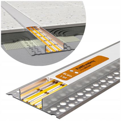 Įmontuojamas profilis LED juostoms, 1 m, sidabrinis/baltas