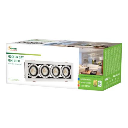 Įmontuojamas šviestuvas MODERN DAY MINI 4xGU10/10W/230V