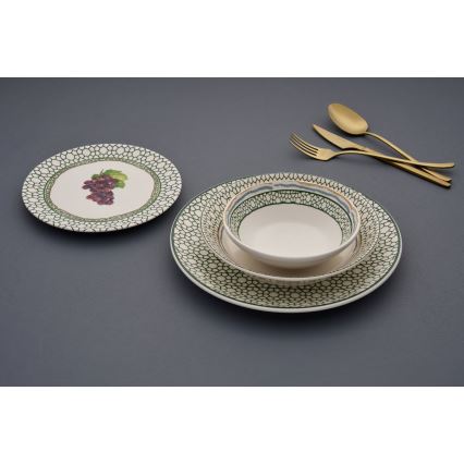 Indų rinkinys 24 dalių įvairiaspalvis/keramika