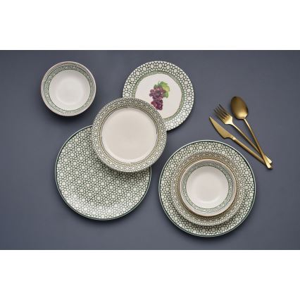 Indų rinkinys 24 dalių įvairiaspalvis/keramika