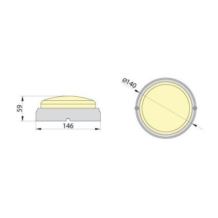 Industrinis lubinis LED šviestuvas FIDO LED/12W/230V IP65