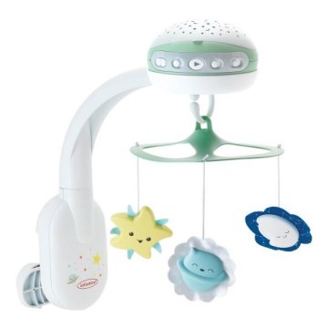 Infantino - Kūdikio lovelė mobilus Su melody 3in1 3xAA žalia