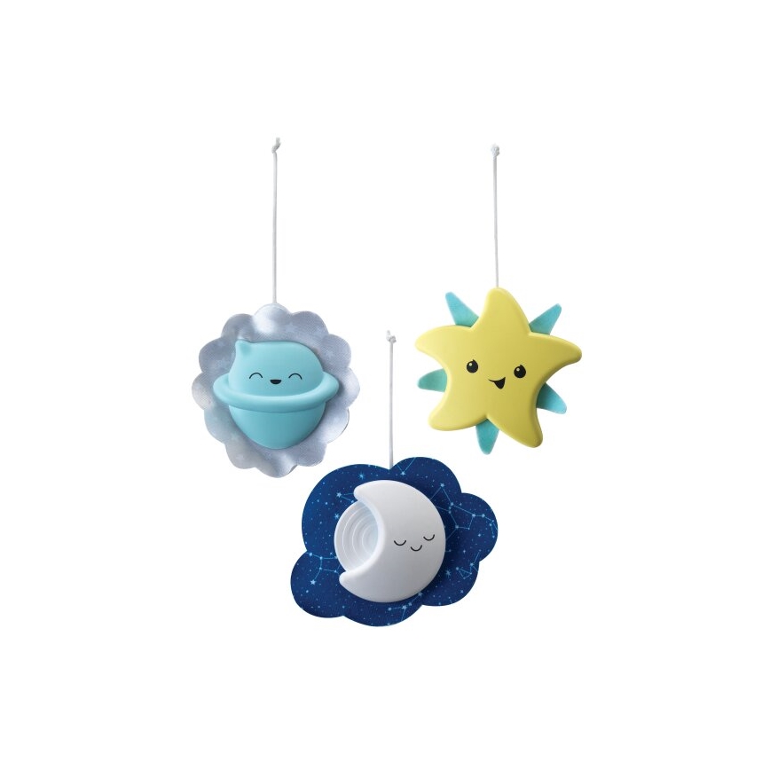 Infantino - Kūdikio lovelė mobilus Su melody 3in1 3xAA žalia