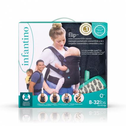 Infantino – Nešioklė FLIP ADVANCED 4in1 juoda