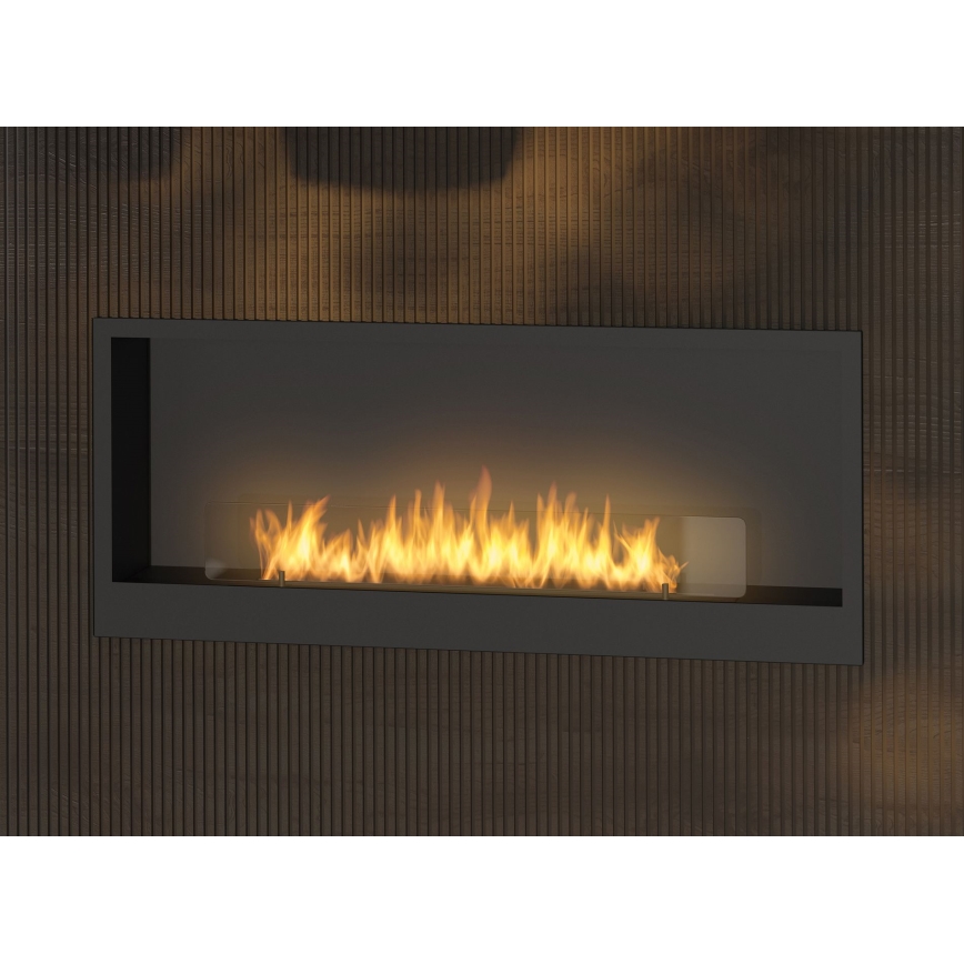 InFire - Pastatomas BIO židinys 120x50 cm 3kW juodos spalvos