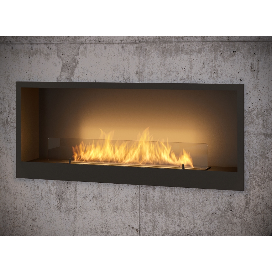 InFire - Pastatomas BIO židinys 120x50 cm 3kW juodos spalvos