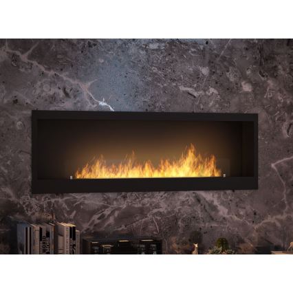 InFire - Pastatomas BIO židinys 150x50 cm 4,2kW juodos spalvos