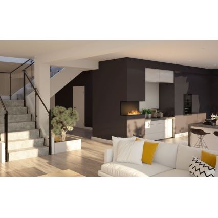 InFire - Pastatomas BIO židinys 80x45 cm 3kW juodas