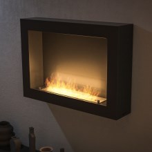 InFire - Sieninis BIO židinys 80x56 cm 3kW juodas