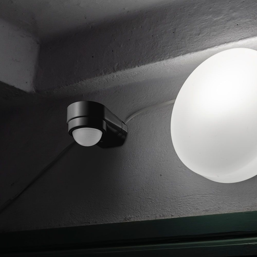 Infraraudonųjų spindulių lauko judesio jutiklis 240° 600W/230V IP65 juoda
