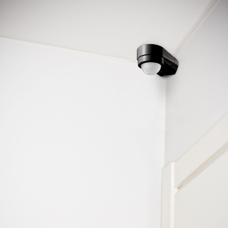 Infraraudonųjų spindulių lauko judesio jutiklis 240° 600W/230V IP65 juoda
