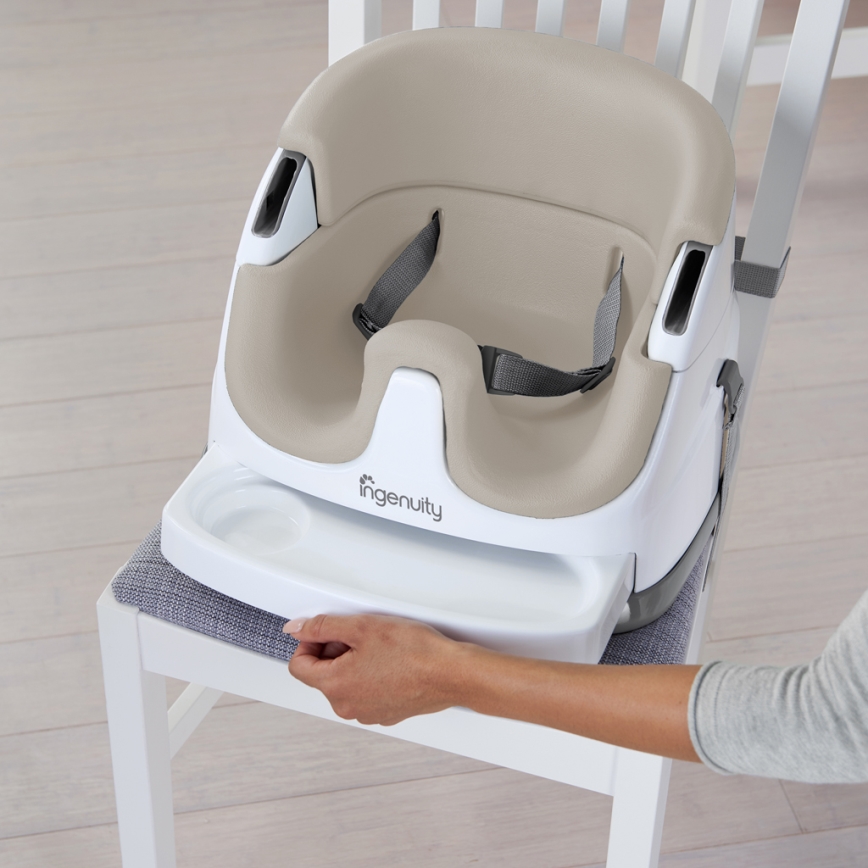 Ingenuity - Booster seat 2in1 BABY BASE smėlio spalva