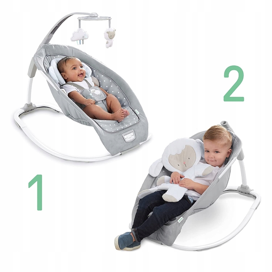Ingenuity - Kūdikių rokeris su melodija CUDDLE LAMB 3xLR14
