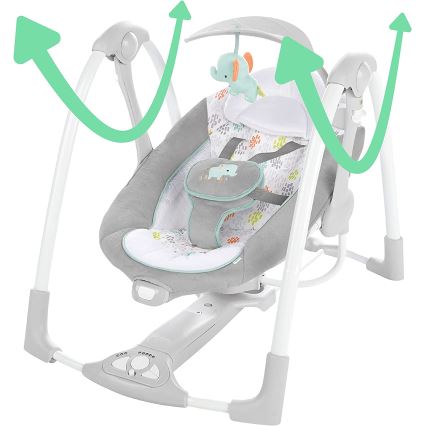 Ingenuity - Kūdikių vibruojančios sūpynės su melodija 2in1 WIMBERLY 4xD + 1xC