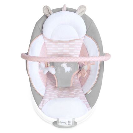 Ingenuity - Kūdikių vibruojantis gultas su melodija FLORA THE UNICORN 3xC