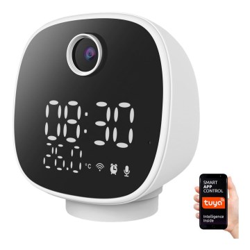 Išmani kamera su žadintuvu, termometru ir LED lempute 1296p 3Mpx 5V Wi-Fi Tuya IP65