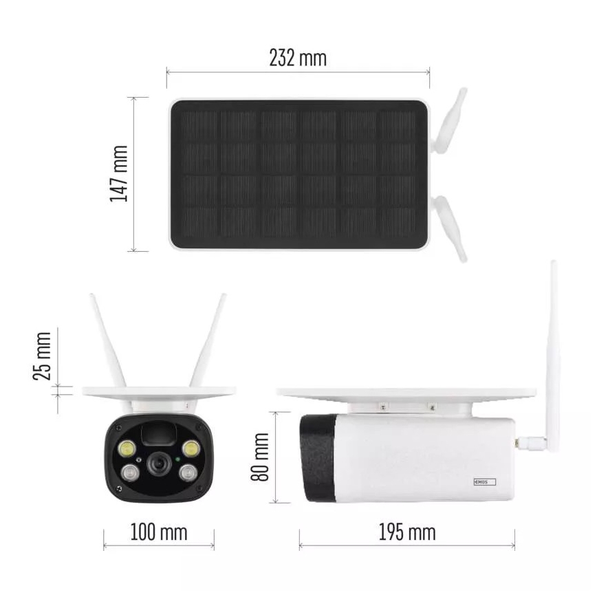 Išmani lauko IP kamera GoSmart 3,5W/5V 8800 mAh IP55
