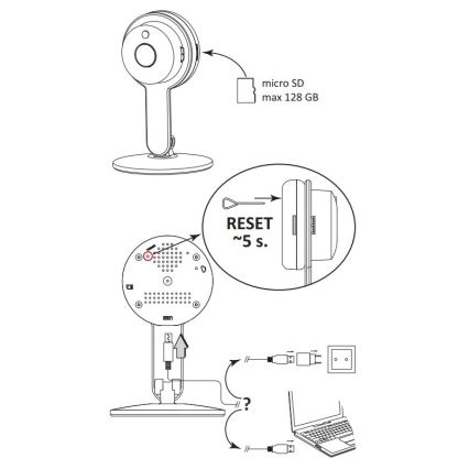 Išmanioji kamera COSMO LED/230V/Wi-Fi Tuya