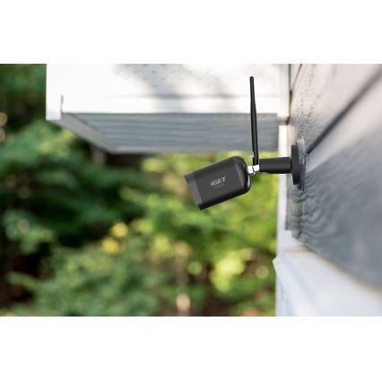 Išmanioji lauko kamera su jutikliu Full HD 1080p 12V IP65 Wi-Fi Tuya juoda