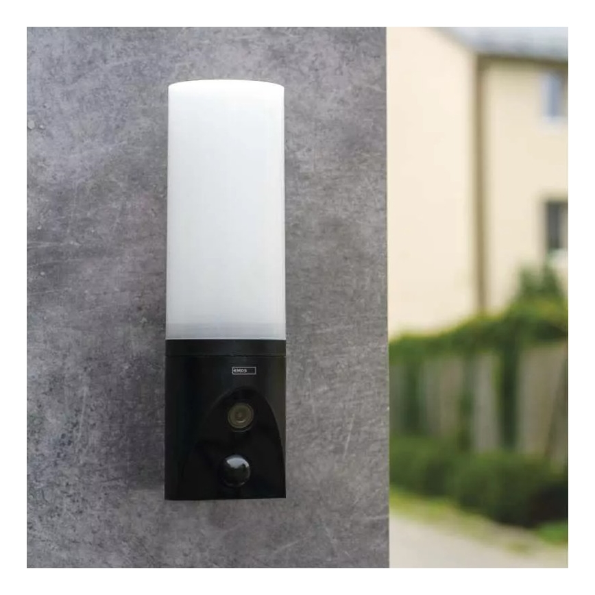 Išmanioji lauko LED kamera su apšvietimu GoSmart LED/12W/230V 3200K IP65 Wi-Fi Tuya juoda