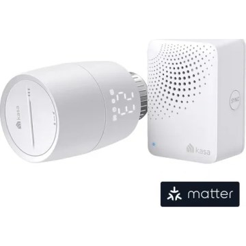 Išmanioji termostatinė radiatoriaus galvutė su LCD ekranu, 2×AA, Tuya