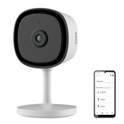 Išmanioji vidaus kamera su Full HD 1080p jutikliu, 5 V, Wi‑Fi, Tuya, balta