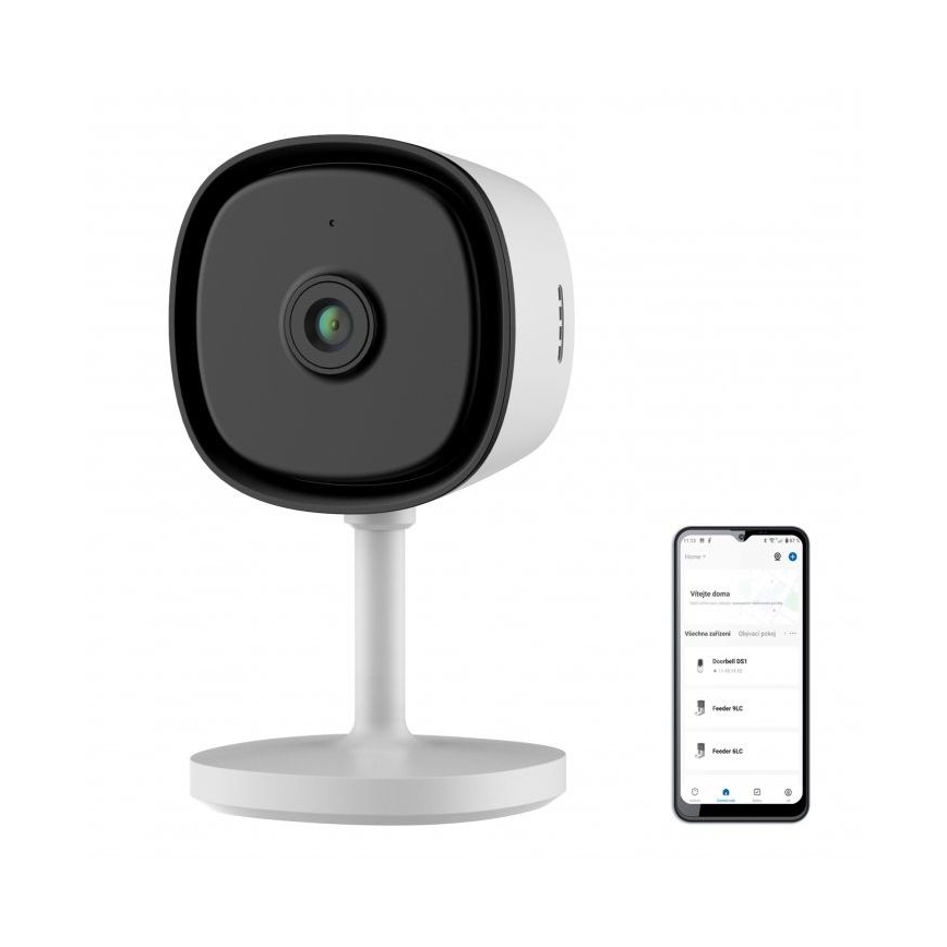 Išmanioji vidaus kamera su Full HD 1080p jutikliu, 5 V, Wi‑Fi, Tuya, balta
