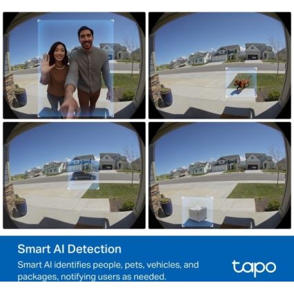 Išmanus 2K vaizdo durų skambutis 10000 mAh IP66 Wi-Fi Tuya