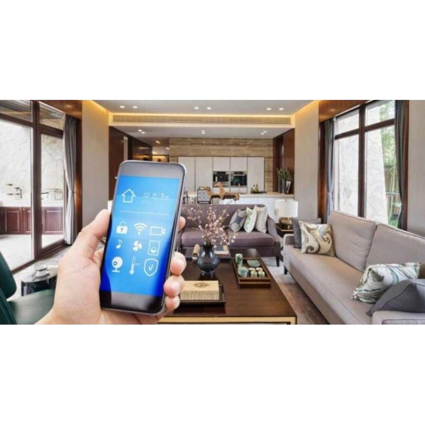 Išmanus dvojitá lizdas SMART 3680W/230V/16A Wi-Fi Tuya SCHUKO