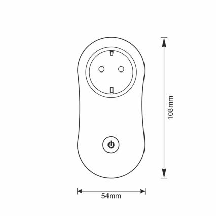Išmanus kištukas SMART 3400W/230V Wi-Fi Tuya + USB SCHUKO