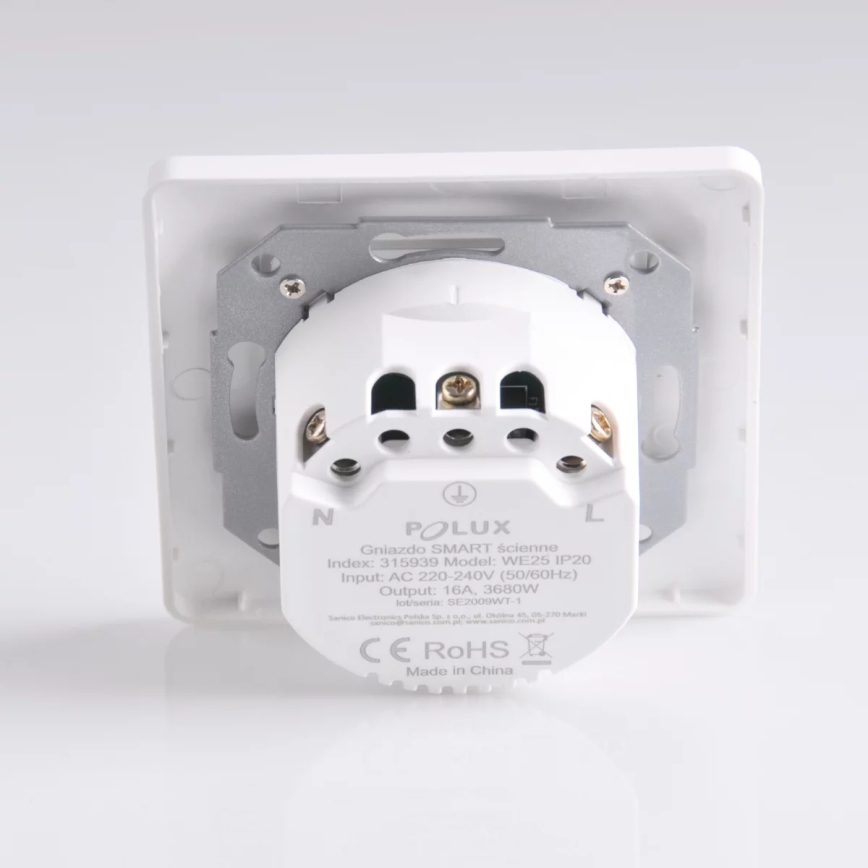 Išmanus kištukas SMART 3680W/230V/16A Wi-Fi Tuya SCHUKO