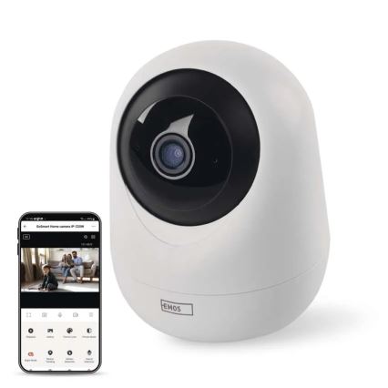 Išmanus patalpose swivel Kamera su judesio jutikliu GoSmart 5V Wi-Fi Tuya balta