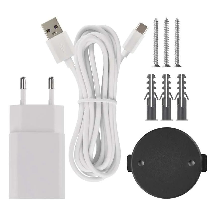 Išmanus patalpose swivel Kamera su judesio jutikliu GoSmart 5V Wi-Fi Tuya balta