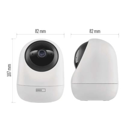 Išmanus patalpose swivel Kamera su judesio jutikliu GoSmart 5V Wi-Fi Tuya balta