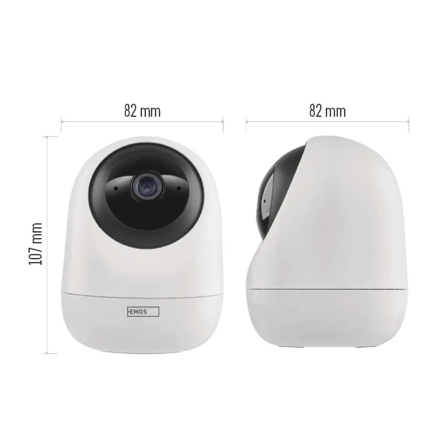 Išmanus patalpose swivel Kamera su judesio jutikliu GoSmart 5V Wi-Fi Tuya balta