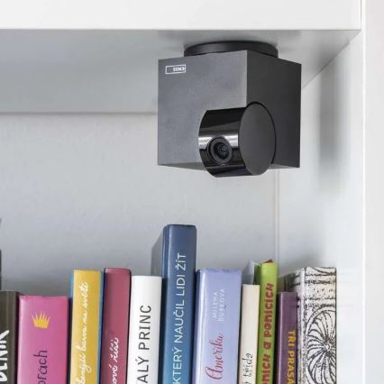 Išmanus patalpose swivel Kamera su judesio jutikliu GoSmart 5V Wi-Fi Tuya juoda