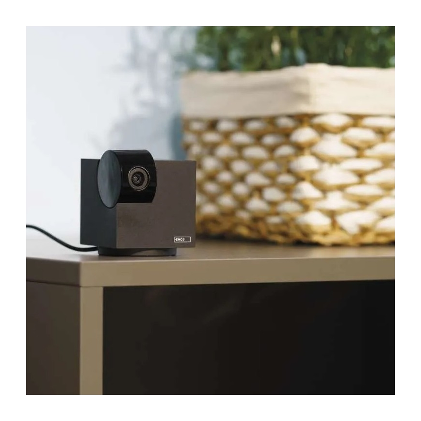 Išmanus patalpose swivel Kamera su judesio jutikliu GoSmart 5V Wi-Fi Tuya juoda