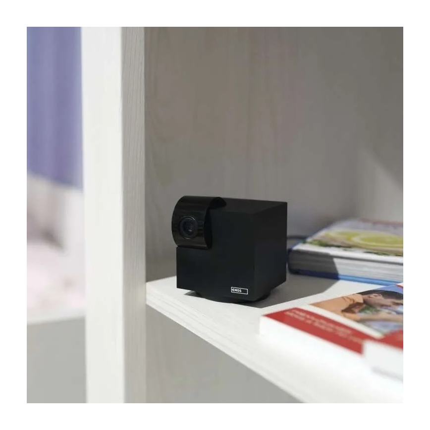 Išmanus patalpose swivel Kamera su judesio jutikliu GoSmart 5V Wi-Fi Tuya juoda