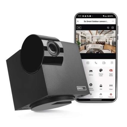 Išmanus patalpose swivel Kamera su judesio jutikliu GoSmart 5V Wi-Fi Tuya juoda